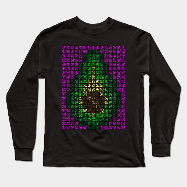 Pixelated Avacado Long Sleeve T-Shirt by NightserFineArts